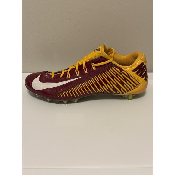 Size 15 - Nike Vapor Carbon 2.0 Elite TD Men\'s Football Cleats Maroon Yellow \'14 main image 7